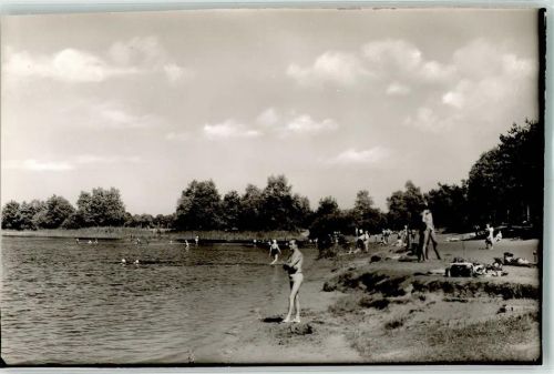 Dülmen Strandhof Dülmener See Campingplatz Strandbad Bademode beschnitten Foto AK