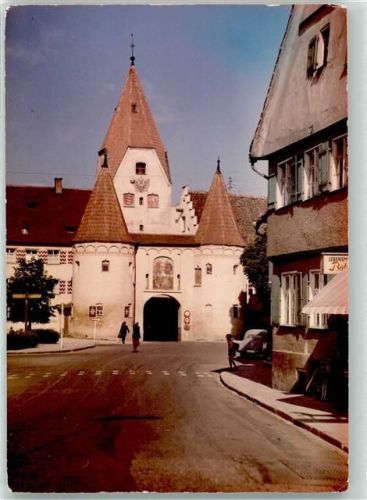Weißenhorn Oberes Tor Ort handschriftlich Foto Original aus Archiv eines Ansichtskartenverlags