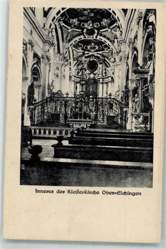 Oberelchingen 1922 Inneres der Klosterkirche