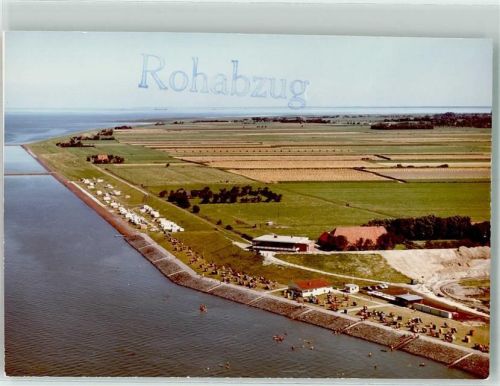Tossens Foto Original aus Archiv eines Ansichtskartenverlags Fliegeraufnahme Ort handschriftlich