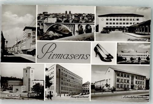 Pirmasens Schwimmbad Hauptbahnhof Postamt Schule Schuhe