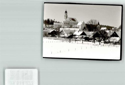 Grönenbach Winter Kirche Ort handschriftlich Foto Original aus Archiv eines Ansichtskartenverlags