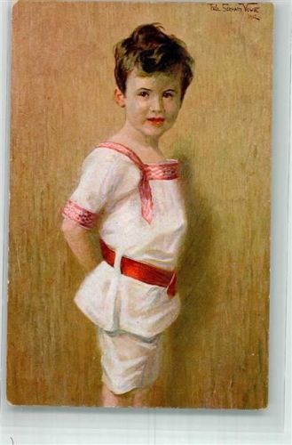 1917 sign. Vowe, Paul Der Junge Pierre in französischer Tracht Moderner Kunst-Verlag 2200 Feldpost WK I