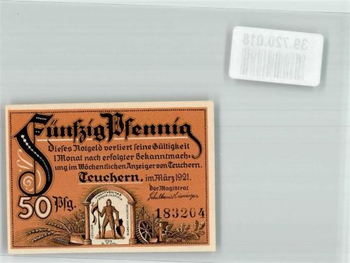Teuchern 1921 50 Pfennig