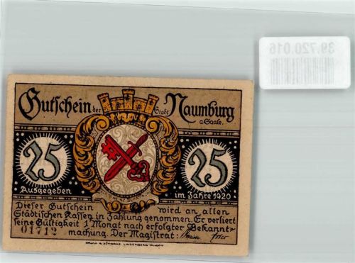Naumburg 1920 25 Pfennig