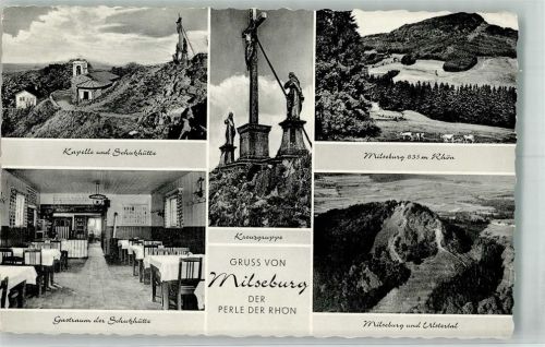 Hofbieber 1963 Milseburg Kreuzgruppe Rhön Gasthaus Schutzhütte