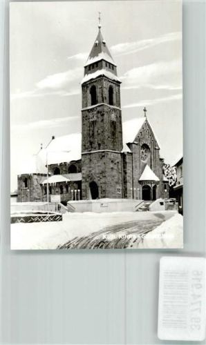 Schermbeck Foto Original aus Archiv eines Ansichtskartenverlags Winter Kath. Kirche Ort handschriftlich