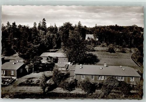 36163 W6416 Poppenhausen Wasserkuppe Foto AK Schule Schwarzerden