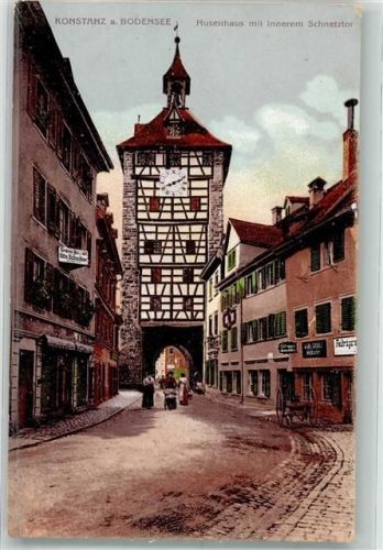 Konstanz Schnetztor mit Husenhaus W.H.D. 7015