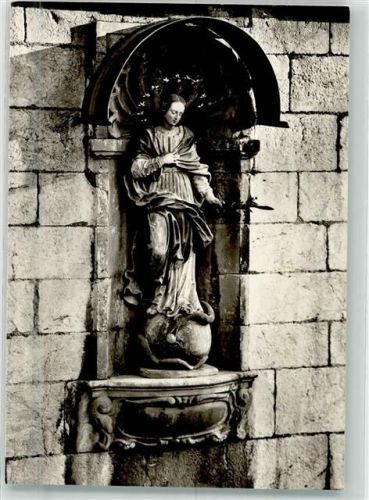 Berchtesgaden Franziskanerkirche Unsere liebe Frau am Anger Immaculata über dem Turmeingang