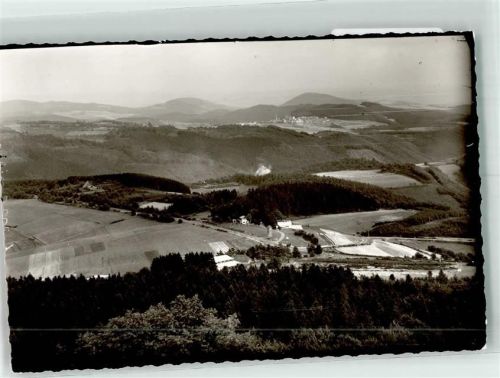 Adenau Fliegeraufnahme des Berghotels Hohe Acht Foto Original aus Archiv eines Ansichtskartenverlags Ort handschriftlich