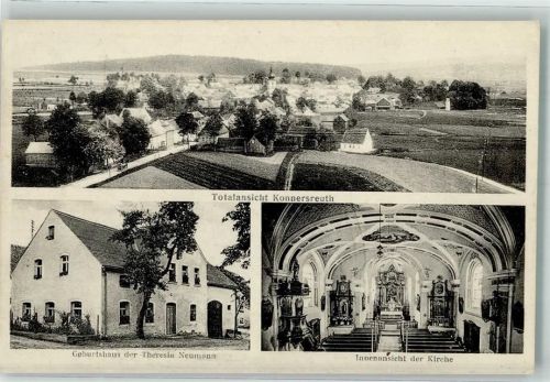 Konnersreuth 1930 Kirche innen Haus Theresia Neumann