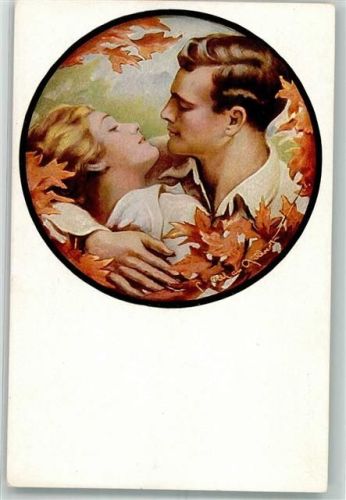 sign. Gilbert Im Paradiese Junge Frau liegt dem Mann in den Armen
