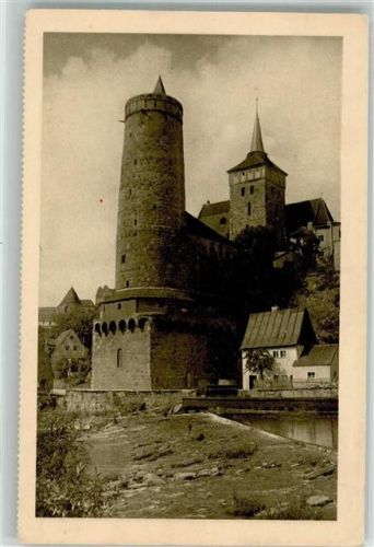 Bautzen Alte Wasserkunst u. Michaeliskirche Kupfertiefdruck Gebr. Weigang