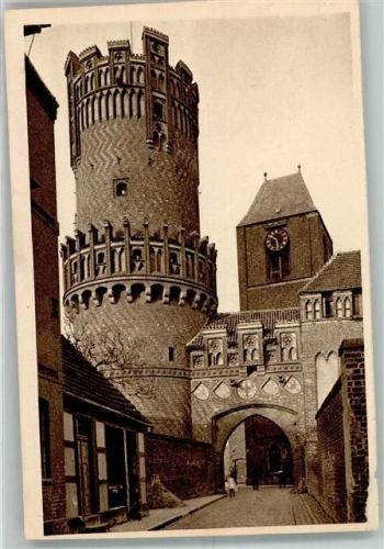 Tangermünde 1934 Reichswinterhilfe-Lotterie Bild 3 Torturm Das schöne Deutschland Fotograf Hürlimann