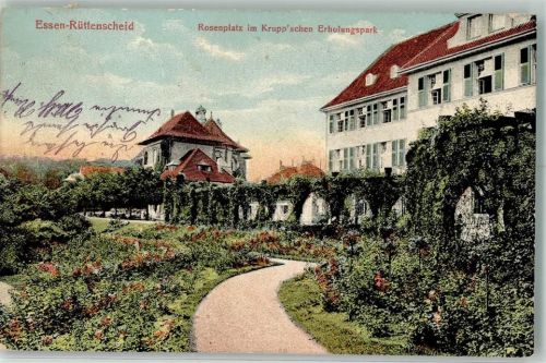 45127 W4300 Rüttenscheid 1913 - Rosenplatz im Krupp'schen Erholungspark