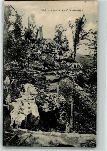 Hartmannswiller 1916 Hartmannsweilerkopf Feldpost WK I Eisenbahn-Betriebs-Komp. Nr. 60