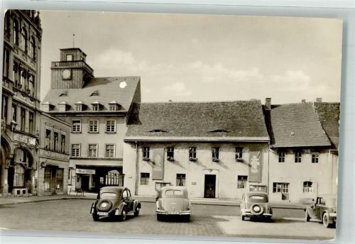 Senftenberg Platz der Freundschaft Oldtimer Fotograf Exner VEB Volkskunstverlag