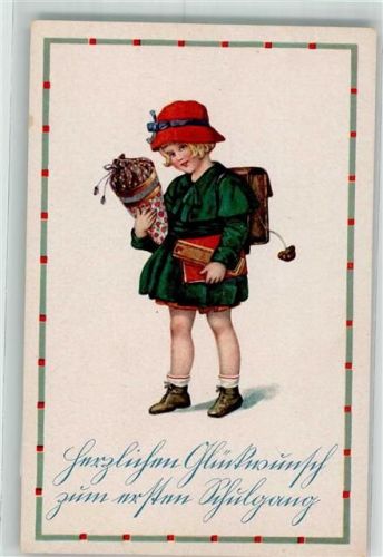 Mädchen Schulranzen Schultüte
