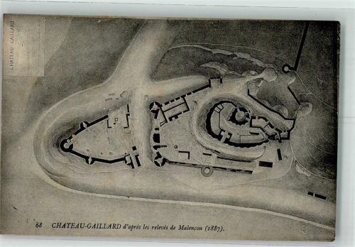 Les Andelys Schloss Chateau Gaillard Vogelschau