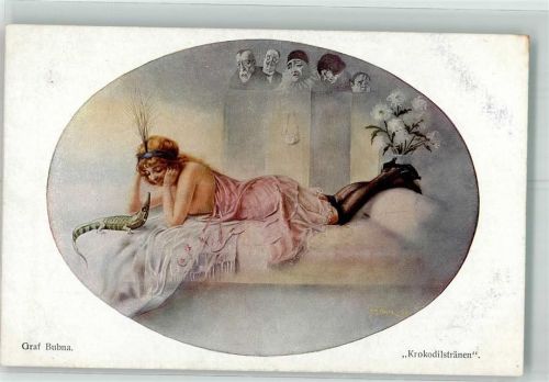 sign. Graf Bubna Krokodilstränen Negligee Strapse Träume von den Männern der Vergangenheit
