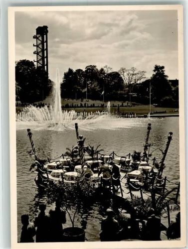 Hamburg Internationale Gartenbau Ausstellung 1953 Italienische Insel Wasserlichtkonzert Philips-Turm