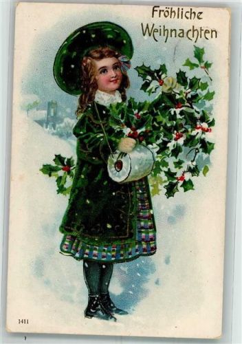 1913 Kind Handwärmer Stechpalme