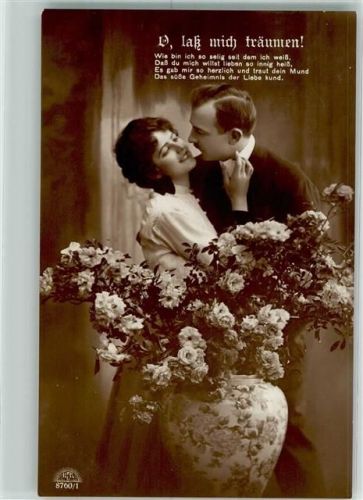 Paar Spruch Rosen O laß mich träumen RKL Nr.8760-1