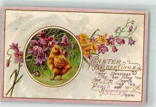 Easter Greetings Blumen Passepartout