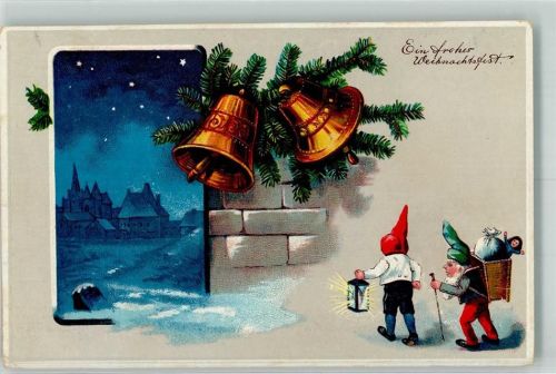 1914 Weihnachten Puppe Glocke HWB Ser. 2928