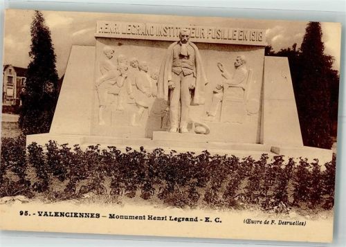 Valenciennes 1918 Denkmal henri Legrand