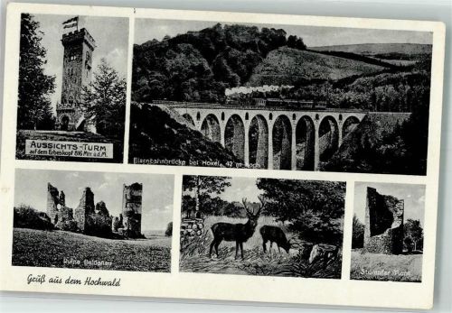Morbach Aussichtsturm Burg Baldenau Stumpfer Turm Eisenbahn- Brücke