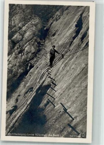 1924 Zugspitzbesteigung Am Bretl Huber Hans Alpiner Kunstverlag Nr. 35