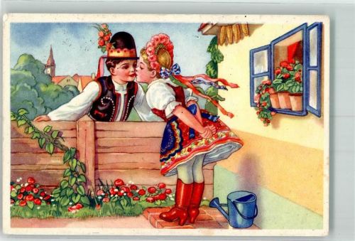 1940 Kinderpoesie Küsse Gießkanne
