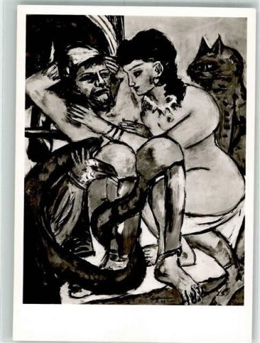 Hamburg sign. Beckmann, Max Odysseus und Kalypso in der Kunsthalle Fotograf Kleinhempel