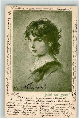 1899 Portrait Glück und Gruß F.A. Ackermann`s Kunstverlag No. 48