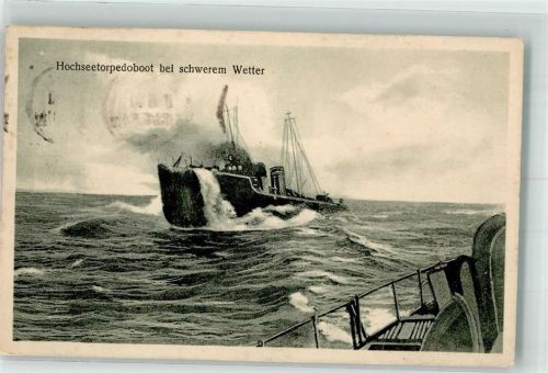 HochseeTorpedoboot bei schwerem Wetter Verlag M. Dieterle u. Sohn No. 1048