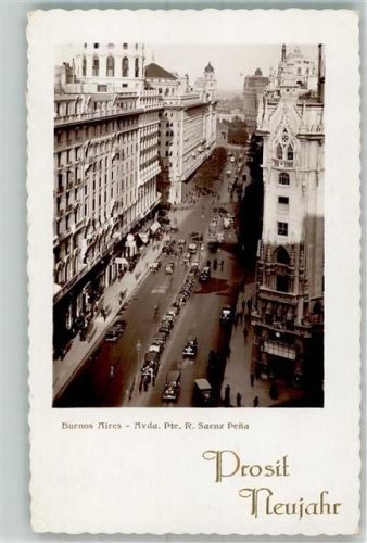 Buenos Aires 1935 Avenida Pte.R.Saenz Pena Neujahr