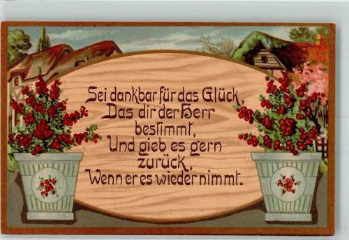 Verlag S. & G.S.i.B. Nr. 195 Spruchbrett Türschild