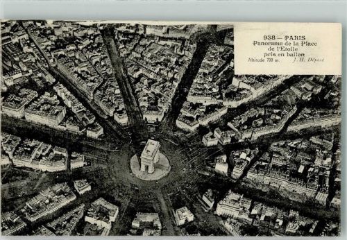 Paris Ballonaufnahme Place de l´Etoile