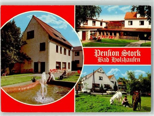 32361 W4994 Holzhausen , Kr Lübbecke, Westf - Pension Stork Brunnen Pferde Haus Annelie