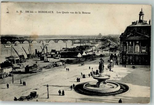 Bordeaux 1913 Hafen Denkmal