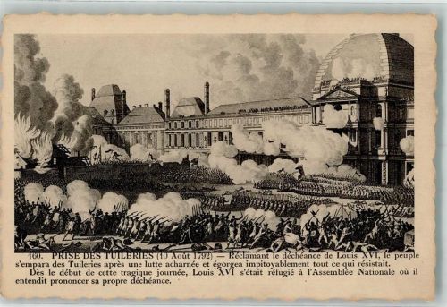 Paris Eroberung der Tuillerien 1792 Palais des Tuileries