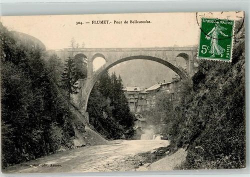 Flumet Pont de Bllecombe Briefmarke Bildseite