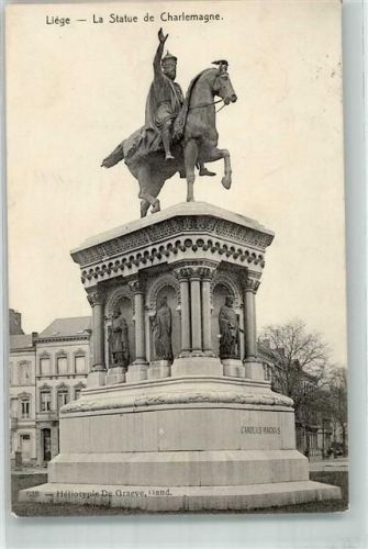 Liege 1908 Denkmal Charlemagne