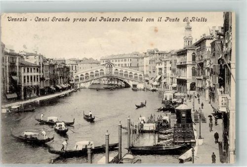 Venezia 1901 Canal Grande Rialtobrücke Palazzo Grimani