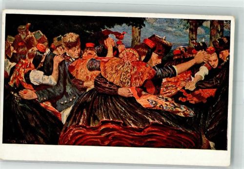 sign. Bantzer C. Bauerntanz Kunstverlag Gustav Mandt Nr. 264