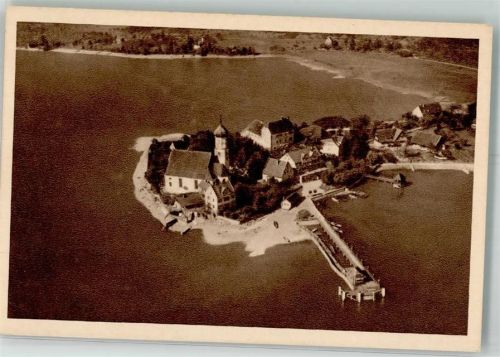 Wasserburg 1934 Reichswinterhilfe-Lotterie Bild 162 Fliegeraufnahme von Wasserburg am Bodensee Das schöne Deutschland