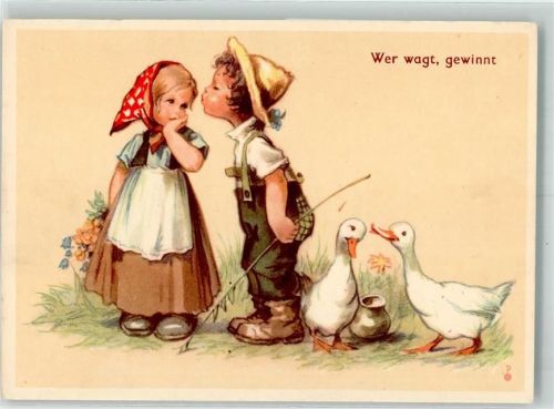 Wer wagt gewinnt Kinder Gänse C. Pahl u. Co Nr. 152-3