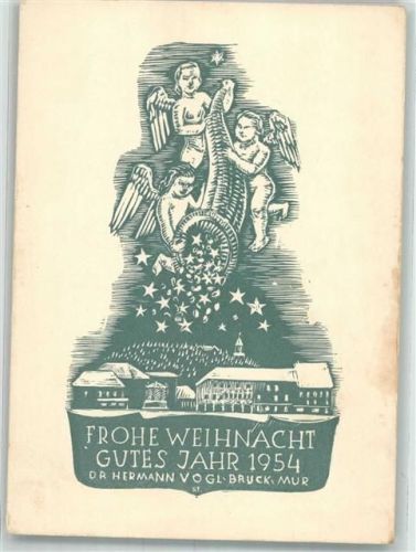 Bruck 1953 Neujahr Weihnacht